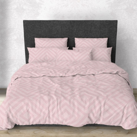 Ткань для постельного белья Бязь "Gold" Lux ромбы GL8118-pink (50м)