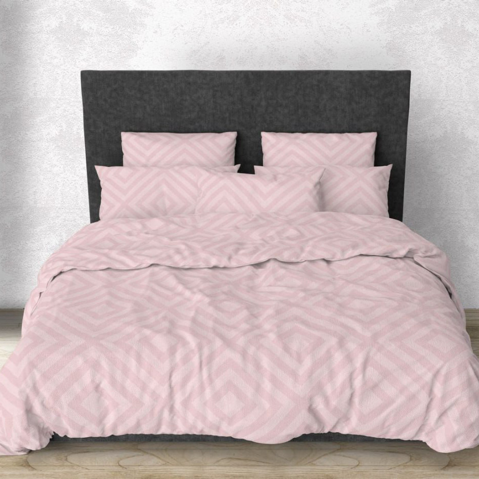 Ткань для постельного белья Бязь "Gold" Lux ромбы GL8118-pink (50м)