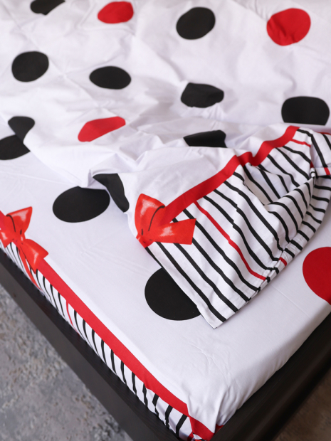 Семейный набор хлопкового постельного белья из Бязи "Gold" №15856 Черешенка™