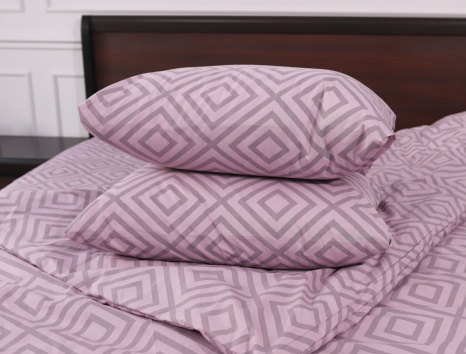 Семейный набор хлопкового постельного белья с ромбами из Бязи "Gold" №150162 Черешенка™