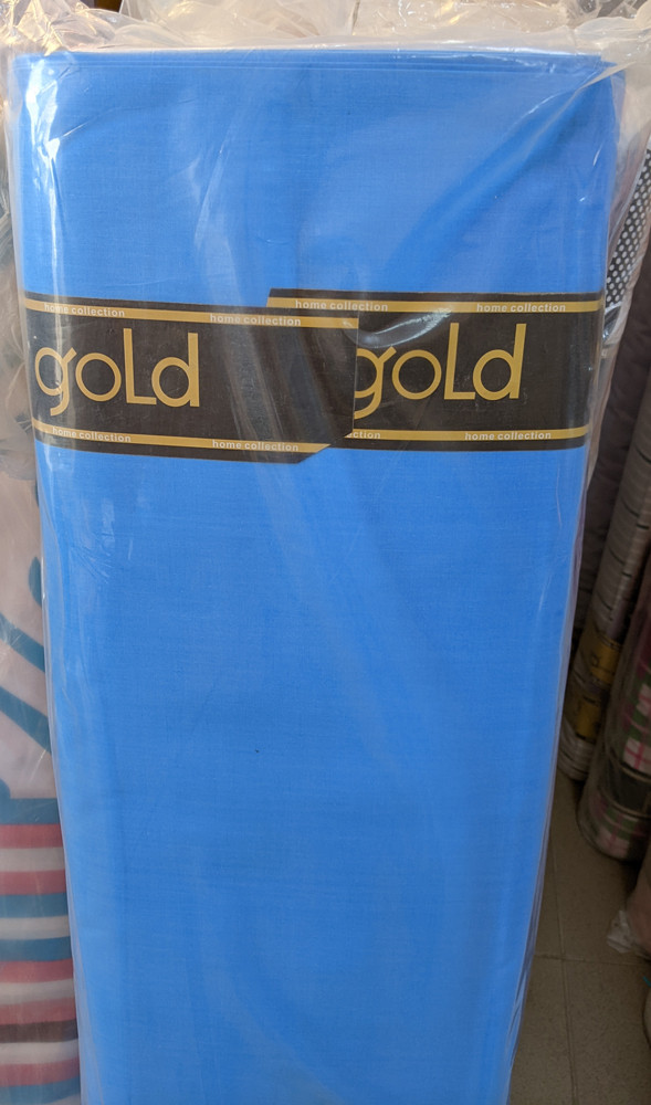 Тканина для постільної білизни Бязь "Gold" Lux однотонна GL0001blue (50м)