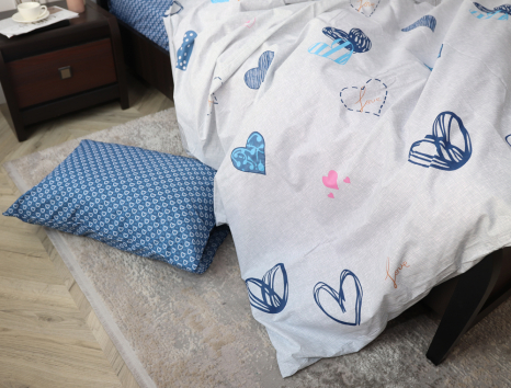 Двоспальний набір постільної білизни 180*220 із Бязі "Gold" №151810AB Черешенка™