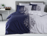 Ткань для постельного белья Бязь "Gold" Lux "Абстрактний принт (синий, серый)" GL3056