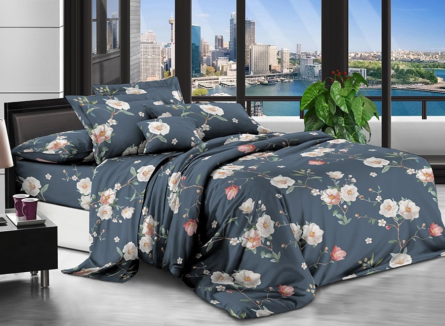 Полуторний набір постільної білизни 150*220 із полікотону №204001 Черешенька™