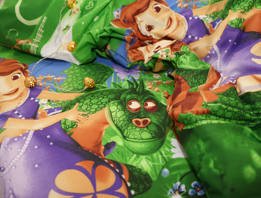 Полуторный набор постельного белья 150*220 из Ранфорса №17713 Черешенка™