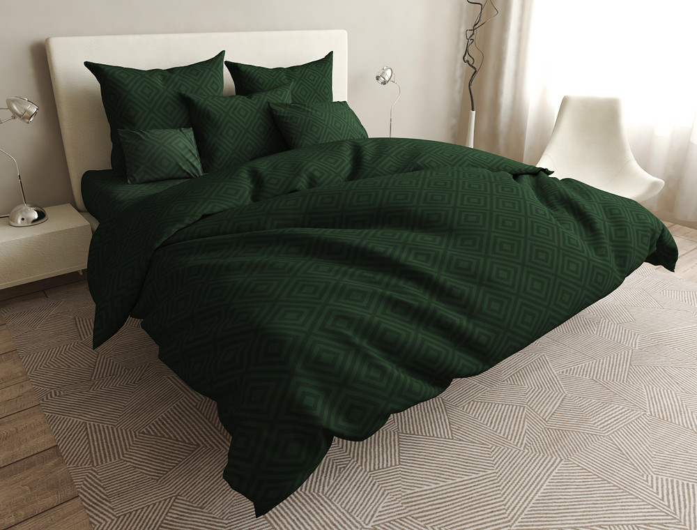 Двуспальный набор постельного белья 180*220 из Бязи "Gold" с простынью на резинке №14134 Черешенка™