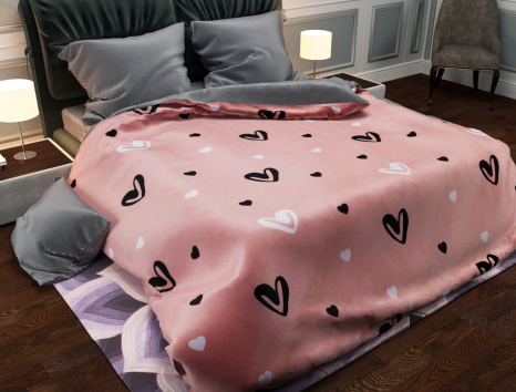 Євро-максі набір постільної білизни 200*220 із Бязі "Gold" №158057AB Черешенка™