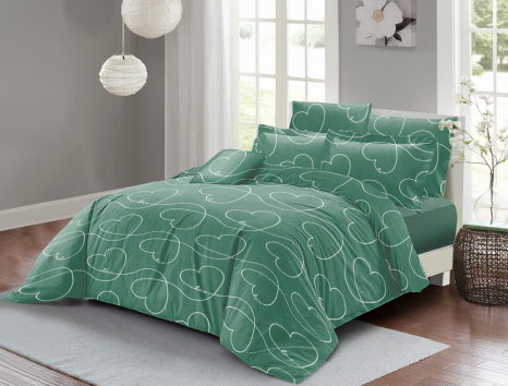 Ткань для постельного белья Бязь "Gold" Lux GL3661green