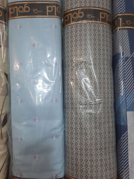 Ткань для постельного белья Бязь "Gold" Lux GL1899blue (A+B) - (50м+50м)