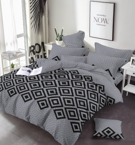 Тканина для постільної білизни Бязь "Gold" Lux GL3541grey