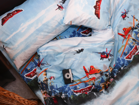 Полуторний набір постільної білизни 150*220 із Бязі "Gold" №16375 Черешенка™