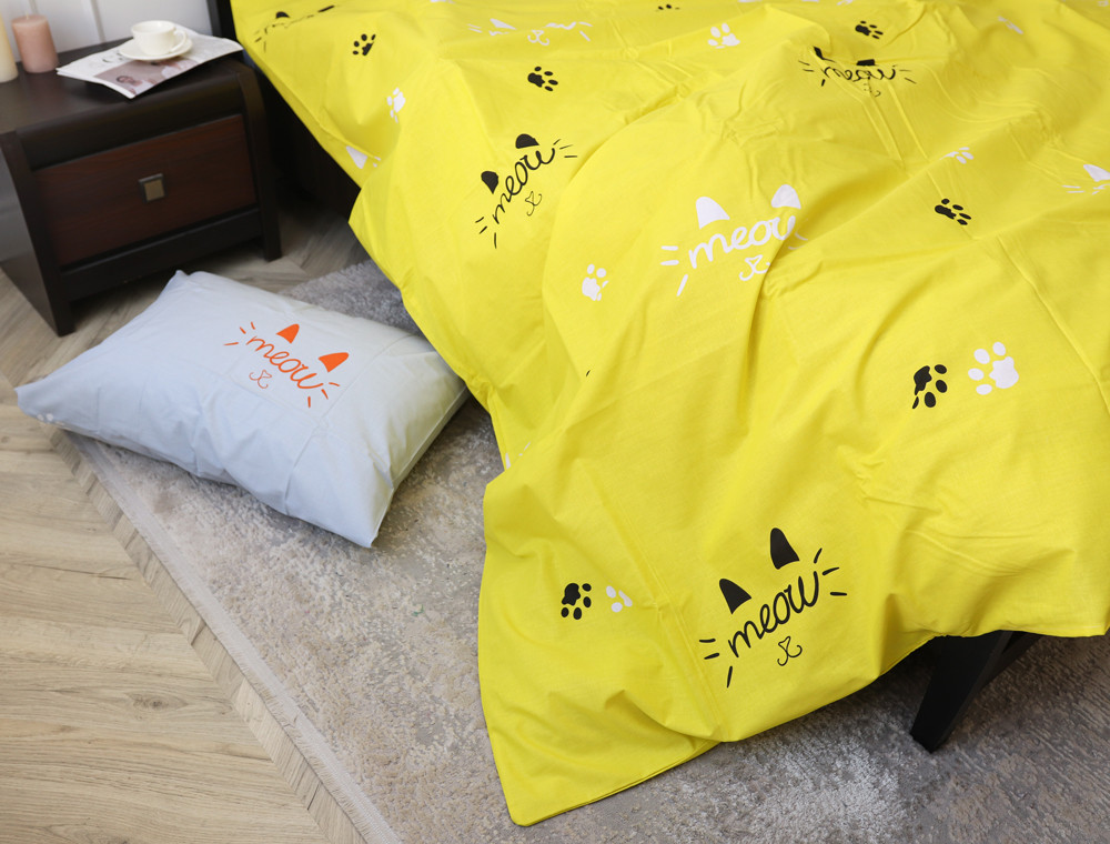 Полуторний набір постільної білизни 150*220 із Бязі "Gold" №154154AB Черешенка™