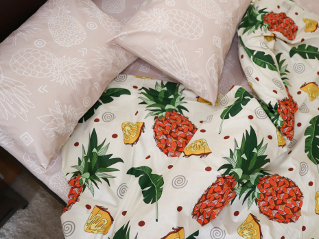 Сімейний набір постільної білизни із Бязі "Gold" №154250AB Черешенка™