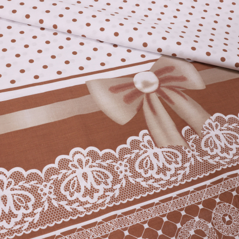 Тканина для постільної білизни Бязь "Gold" Lux "Святковий подарунок" GL016A