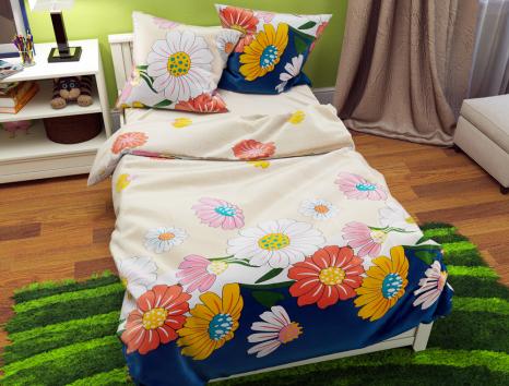 Семейный набор хлопкового постельного белья из Бязи "Gold" №154711 Черешенка™