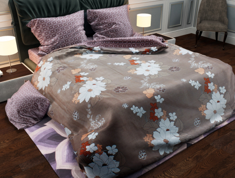 Полуторный набор постельного белья 150*220 из Бязи "Gold" №154110AB Черешенка™