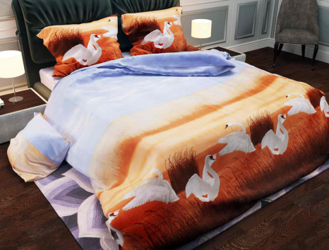 Полуторний набір постільної білизни 150*220 із Бязі "Gold" №154067 Черешенка™