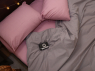 Семейный набор однотонного хлопкового постельного белья из Бязи "Gold" №151550AB Черешенка™
