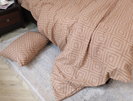 Евро макси набор постельного белья с ромбами 200*220 из Бязи "Gold" №158119   Черешенка™
