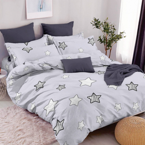 Ткань для постельного белья Бязь "Gold" Lux GL3394grey