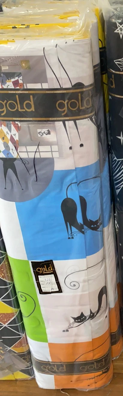 Ткань для постельного белья Бязь "Gold" Lux "Шахматная коллаборация" GL3896