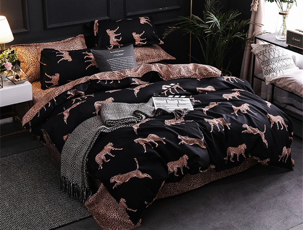 Двоспальний набір постільної білизни 180*220 із Сатину №1372AB Черешенка™