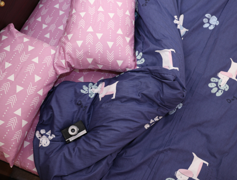 Полуторный набор постельного белья 150*220 из Сатина №784AB Черешенка™