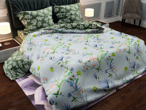 Двуспальный набор постельного белья 180*220 из Бязи "Gold" №151905AB Черешенка™