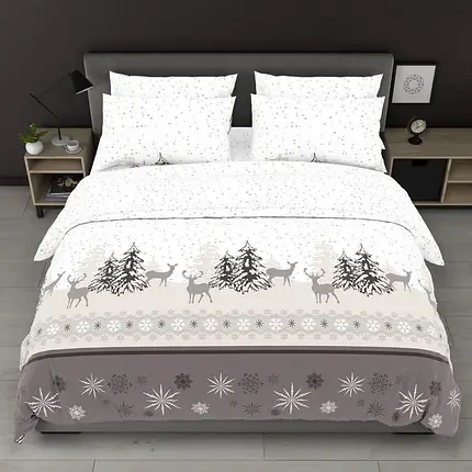 Полуторний набір постільної білизни 150*220 із Бязі "Gold" №157973grey Черешенка™