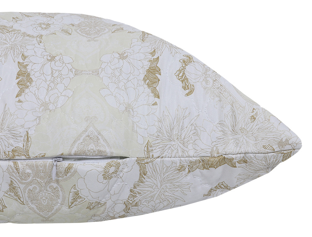 Подушка стьобана на блискавці 70*70 мікрофібра/холлофайбер №7070-10