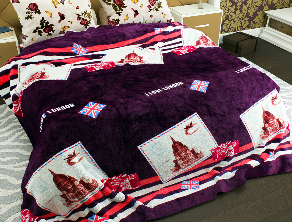 Двоспальний флісовий плед №33451