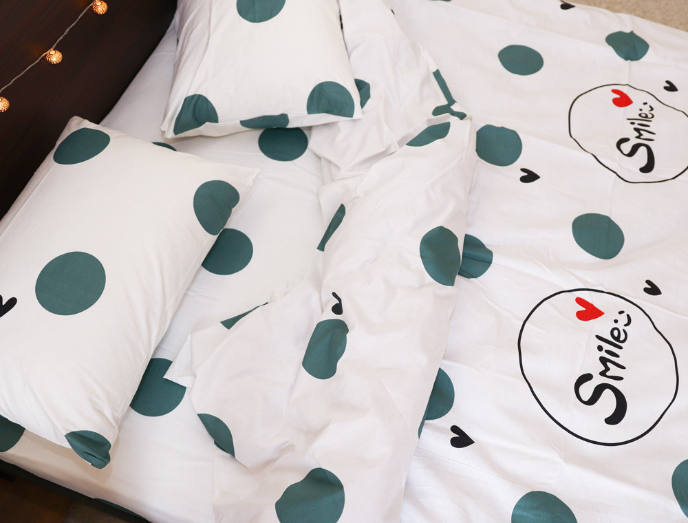 Семейный набор хлопкового постельного белья из Сатина №831 Черешенка™