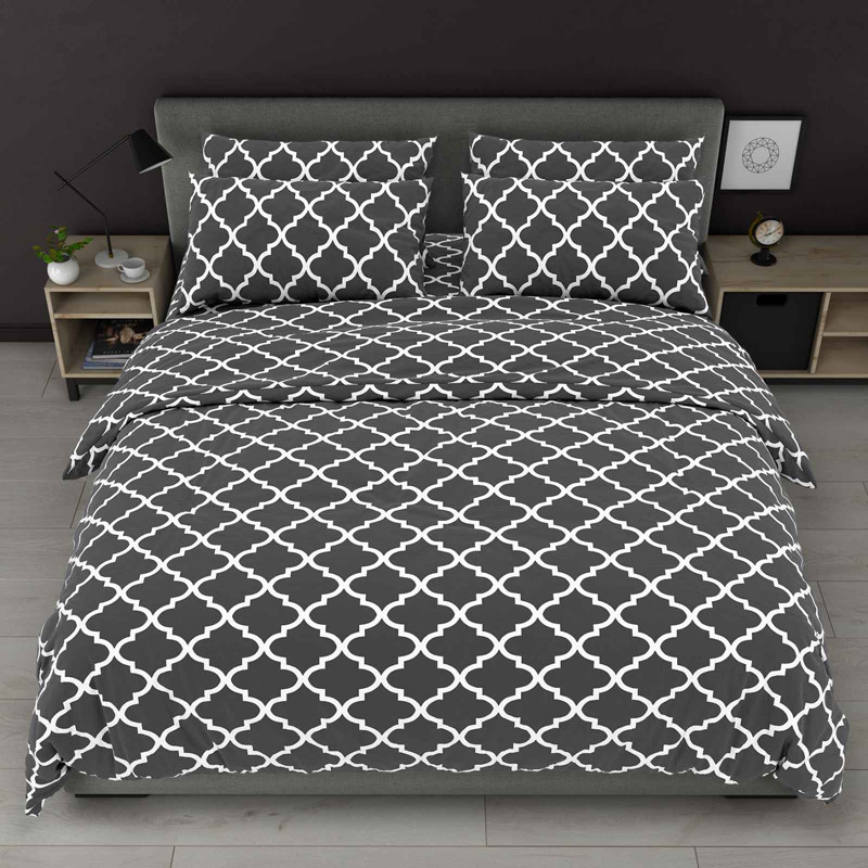 Тканина для постільної білизни Бязь "Gold" Lux GL8160grey