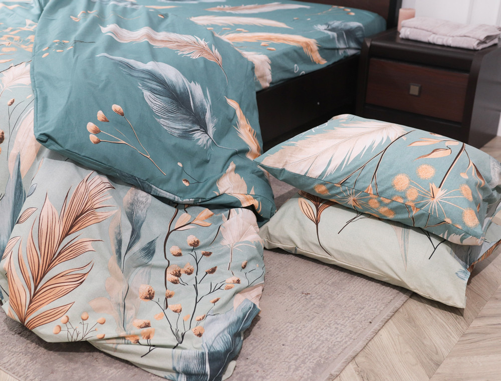 Євро-максі набір постільної білизни 200*220 із Бязі "Gold" №158373 Черешенка™