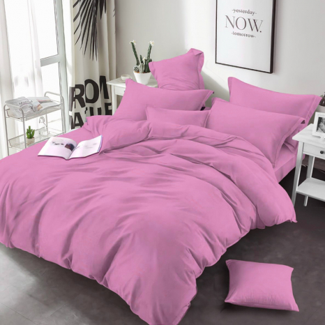 Тканина для постільної білизни Бязь "Gold" Lux однотонна GL001Pink (50м)