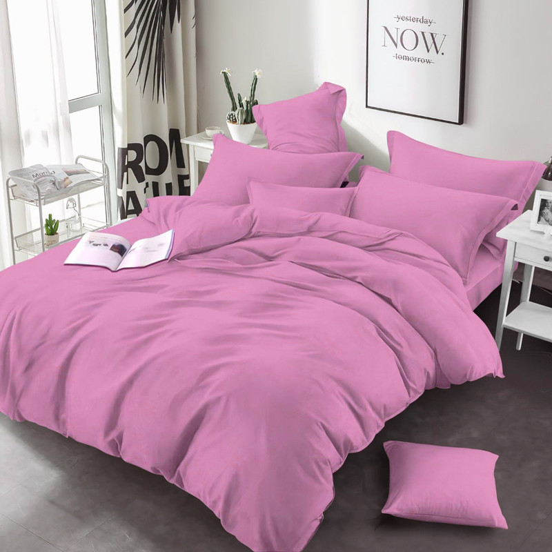 Тканина для постільної білизни Бязь "Gold" Lux однотонна GL001Pink (50м)