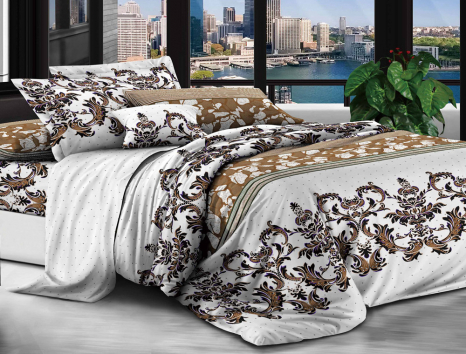 Сімейний набір постільної білизни 240*220 із полікотону №201275 Черешенька™