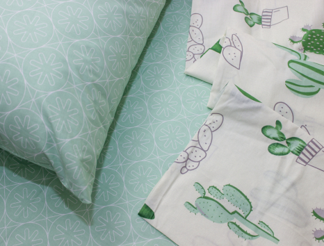 Сімейний набір постільної білизни із Бязі "Gold" №152915AB Черешенка™