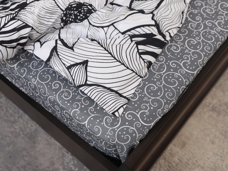 Полуторный набор постельного белья 150*220 из Сатина №22174AB Черешенка™