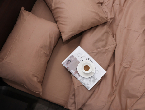 Полуторний набір однотонної постільної білизни 150*220 із Бязі "Gold" №151041 Черешенка™