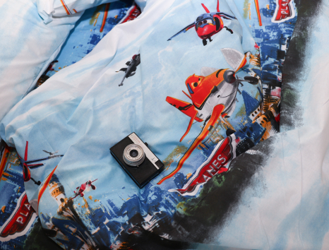 Полуторний набір постільної білизни 150*220 із Бязі "Gold" №16375 Черешенка™