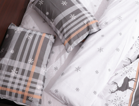 Евро макси набор постельного белья 200*220 из Бязи "Gold" №157967grey Черешенка™