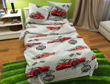 Тканина для постільної білизни Бязь "Gold" Lux дитяча GLB293grey