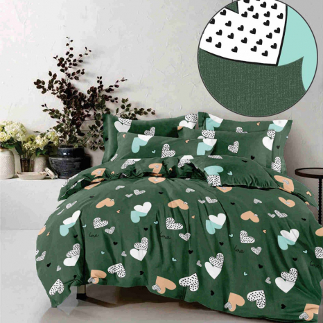 Тканина для постільної білизни Бязь "Gold" GLL910Green