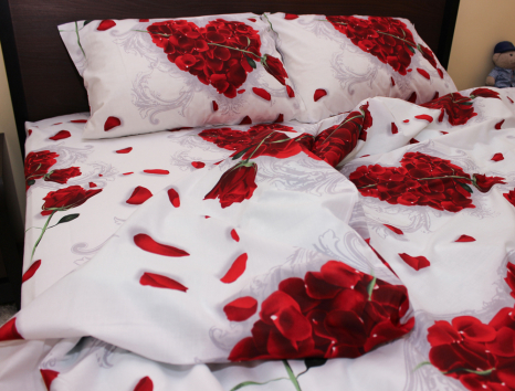 Двоспальний набір постільної білизни 180*220 із Ранфорсу №183182 Черешенка™