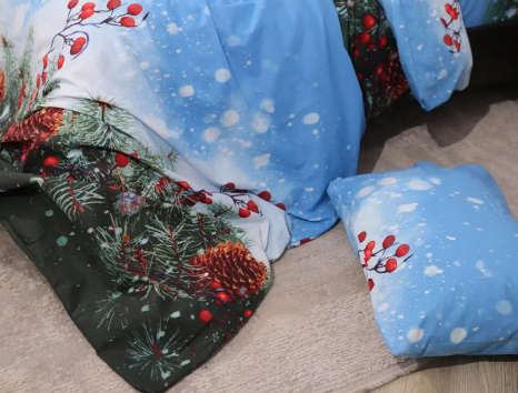 Двоспальний набір постільної білизни 180*220 із Бязі "Gold" №157566 Черешенка™