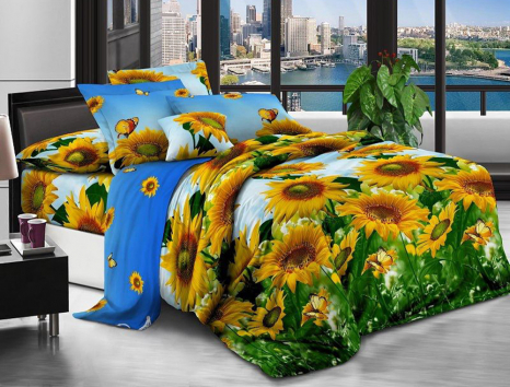 Полуторний набір постільної білизни 150*220 із полікотону №20761 Черешенька™