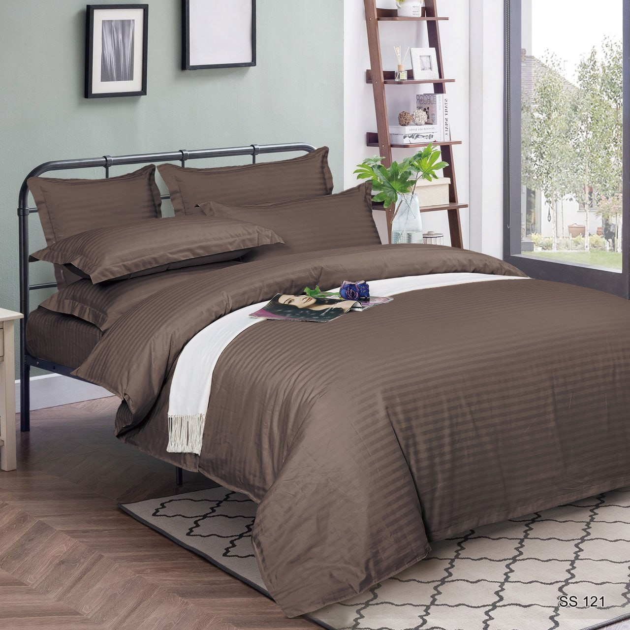 Ткань для постельного белья Страйп-сатин ST121 (50м)