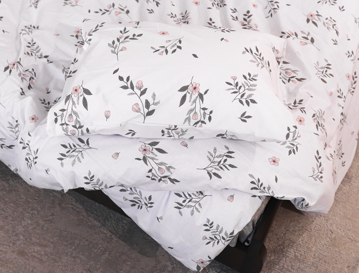 Полуторний набір постільної білизни 150*220 із Бязі "Gold" №1550471AB Черешенка™