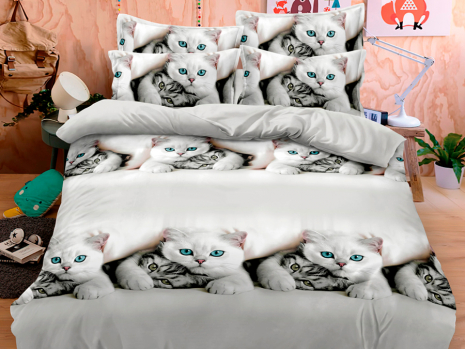 Полуторний набір постільної білизни 150*220 із полікотону №204659 Черешенька™